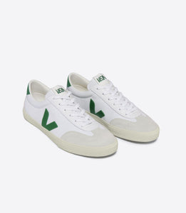 VEJA Volley Canvas White Emeraude