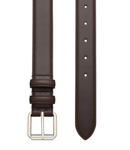 A.P.C. Ceinture Paris en cuir Marron Foncé